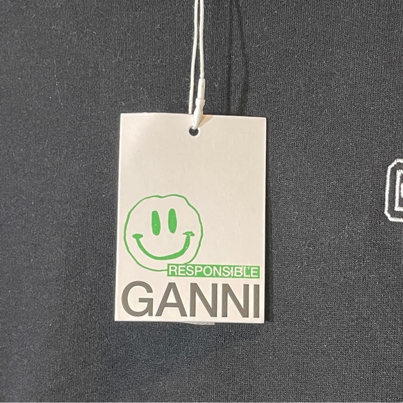 GANNI Software embroidered logo hoodie Black XXS - Picture 9 of 10